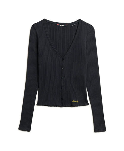 Essential Button Through Long Sleeve Top