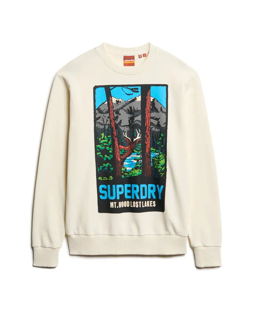 Travel Postcard Graphic Crew Sweatshirt