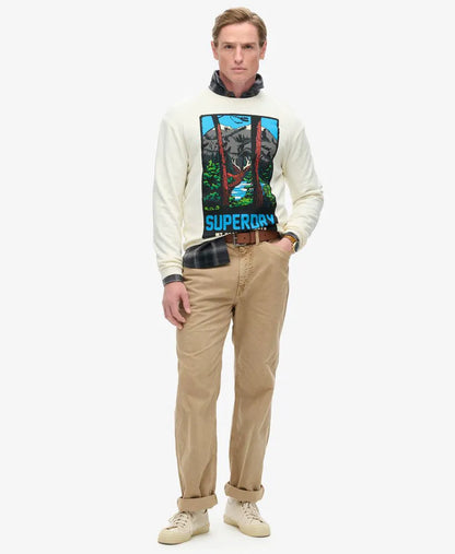 Travel Postcard Graphic Crew Sweatshirt