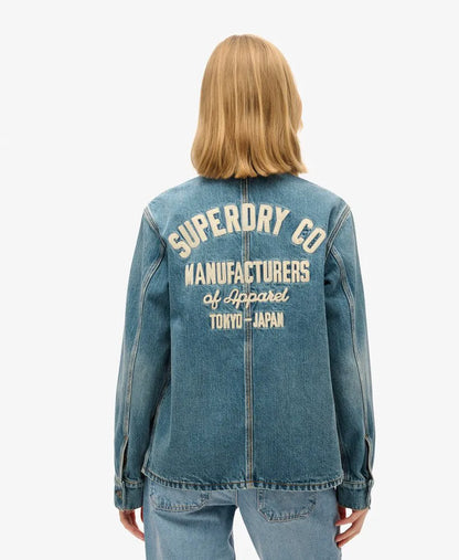Embroidered Denim Chore Jacket