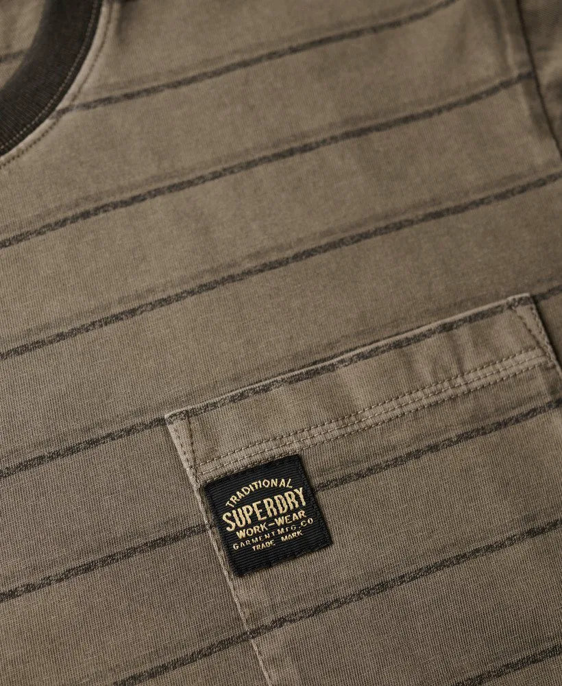Washed Morel Brown Stripe