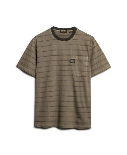 Washed Morel Brown Stripe