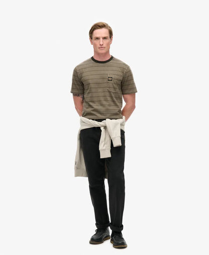 Washed Morel Brown Stripe