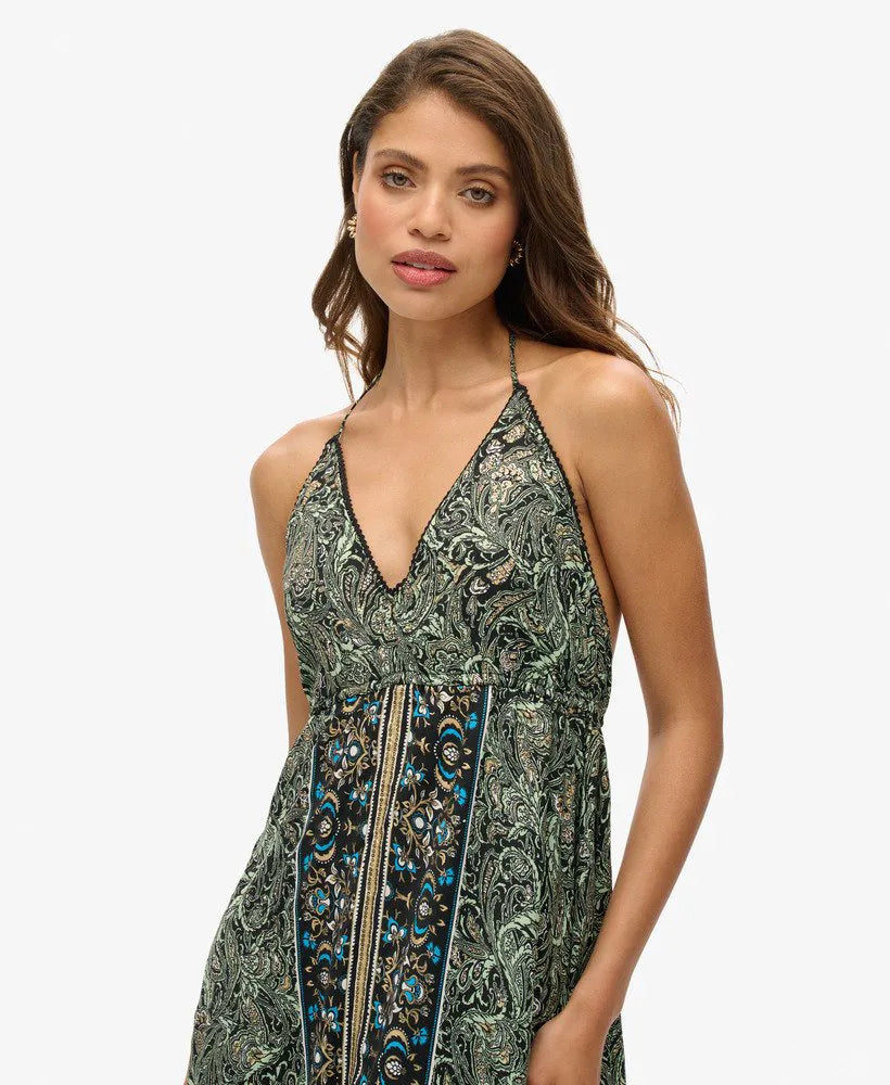 Paisley Print Maxi Dress