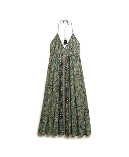 Paisley Print Maxi Dress