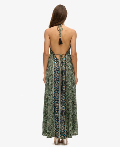 Paisley Print Maxi Dress
