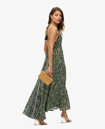 Paisley Print Maxi Dress