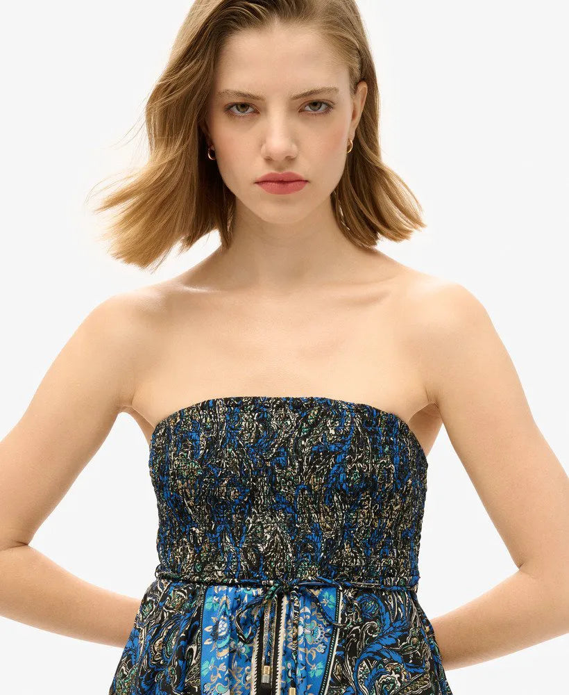 Paisley Print Bandeau Dress