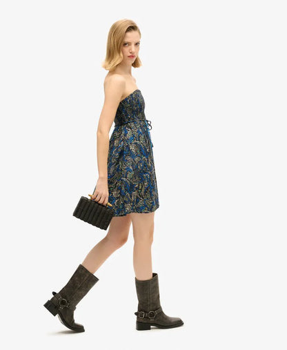 Paisley Print Bandeau Dress