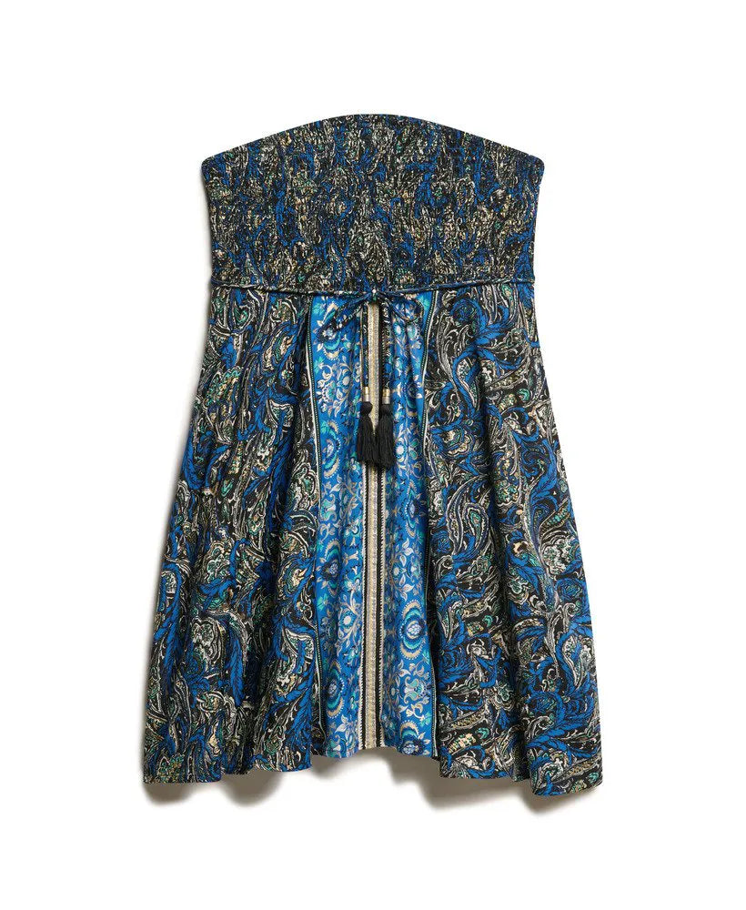 Paisley Print Bandeau Dress