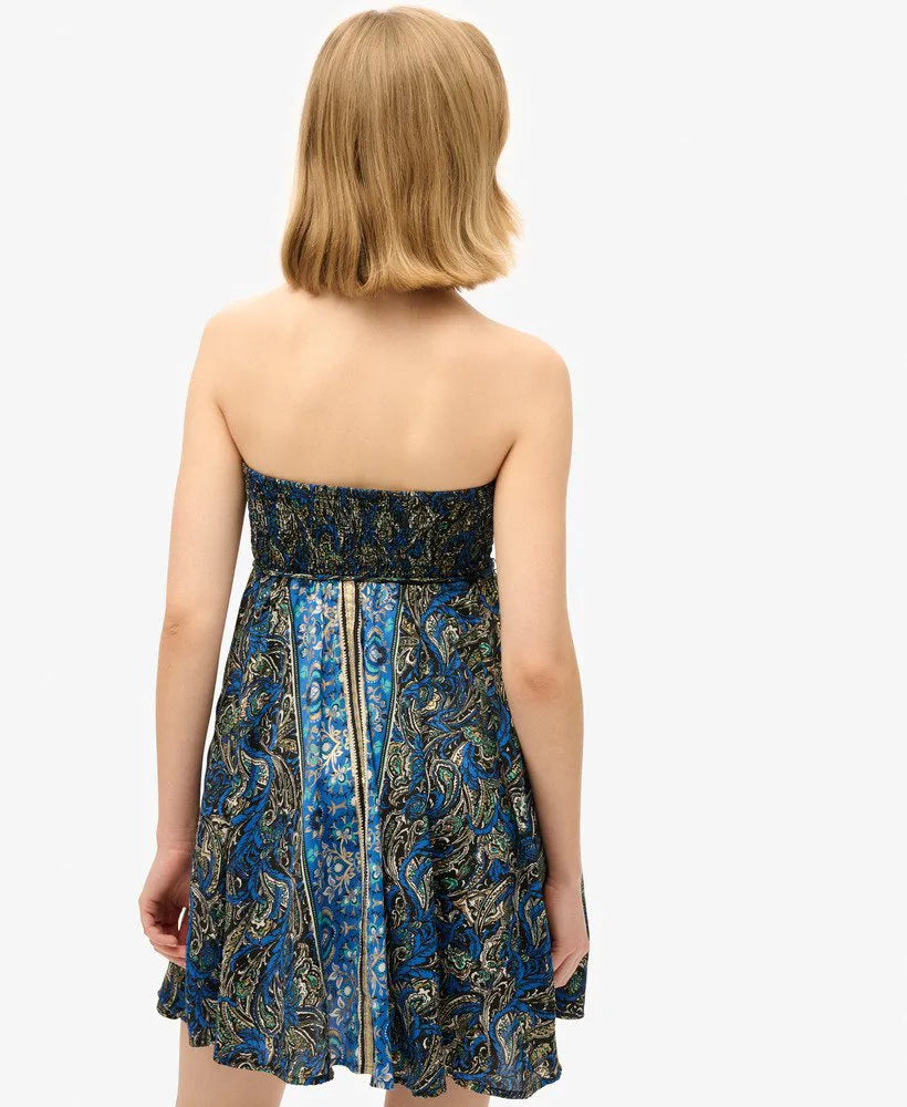 Paisley Print Bandeau Dress
