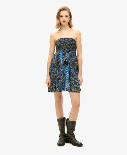 Paisley Print Bandeau Dress