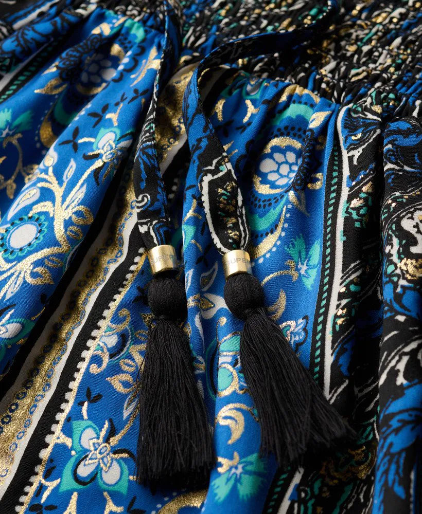 Navy Leaf Paisley