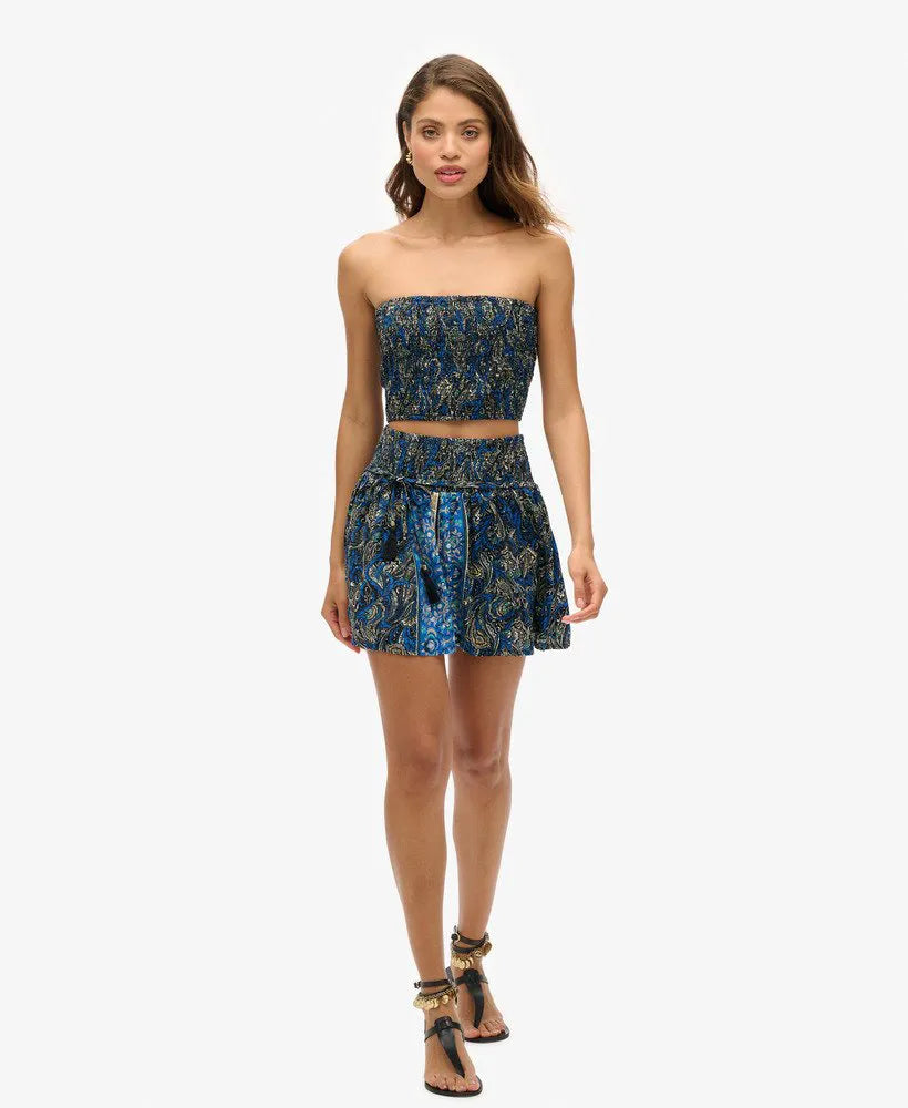 Navy Leaf Paisley