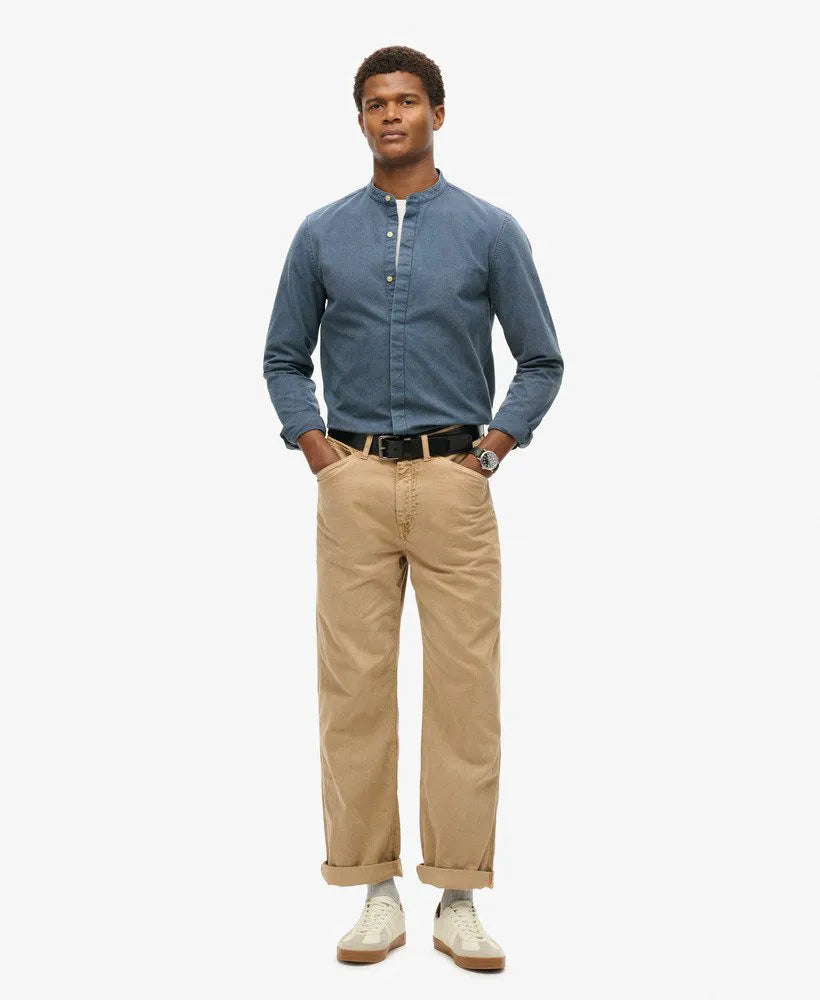 The Merchant Store - Indigo Henley Shirt