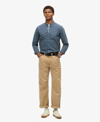 The Merchant Store - Indigo Henley Shirt