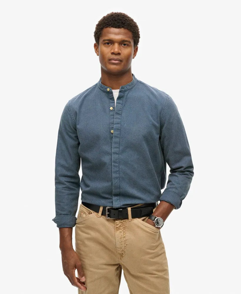 The Merchant Store - Indigo Henley Shirt