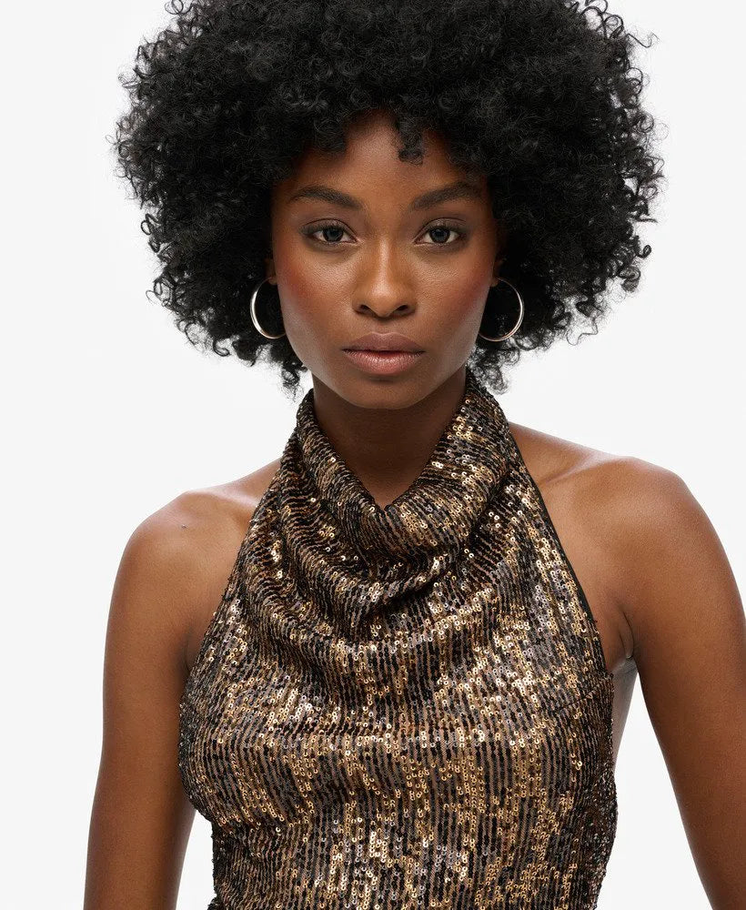 Brown Gold Sequin