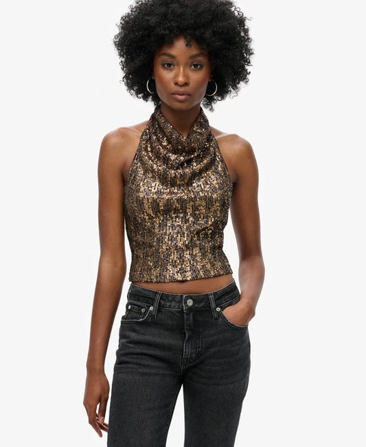 Brown Gold Sequin