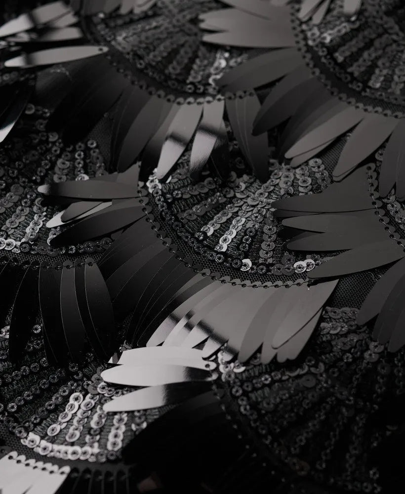 A-Line Fringe Sequin Dress