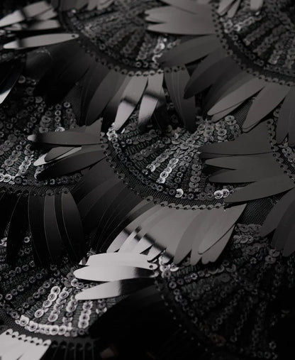A-Line Fringe Sequin Dress