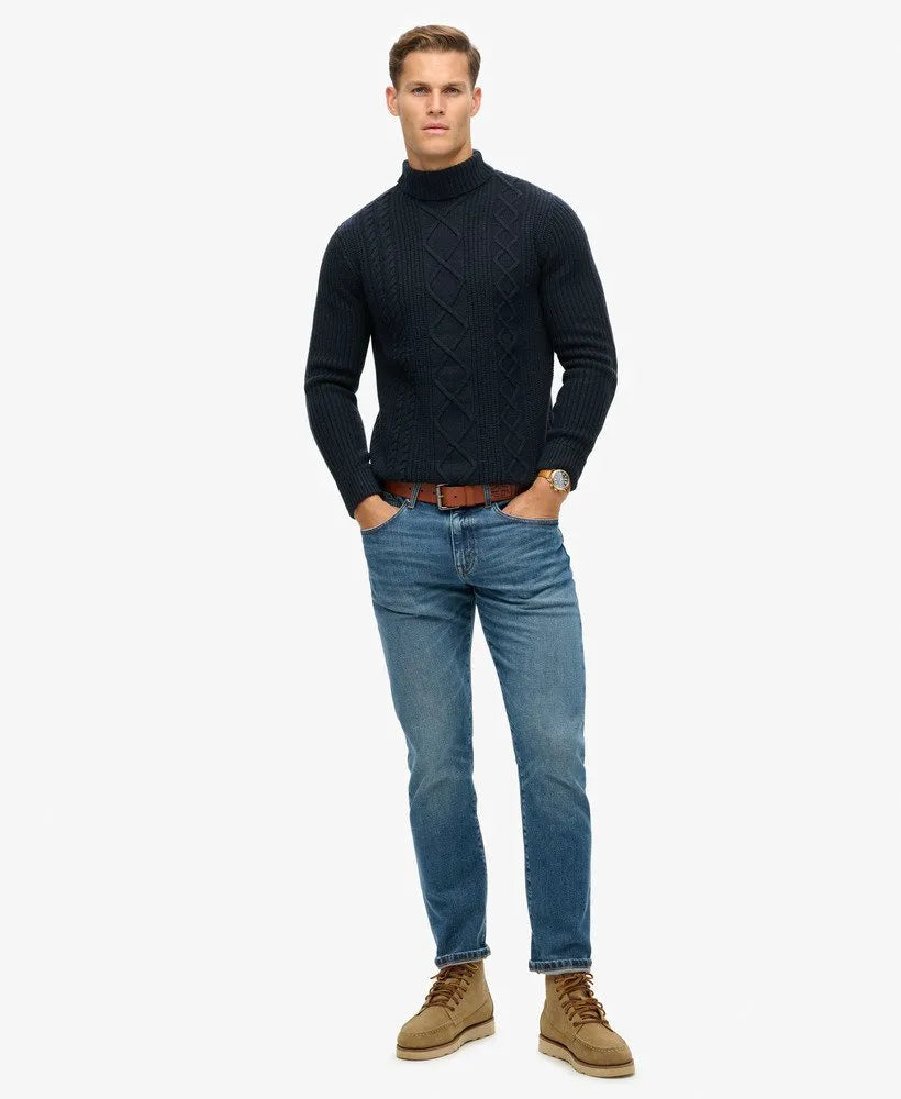 The Merchant Store - Cable Roll Neck Jumper