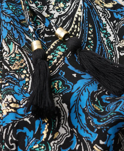 Navy Leaf Paisley