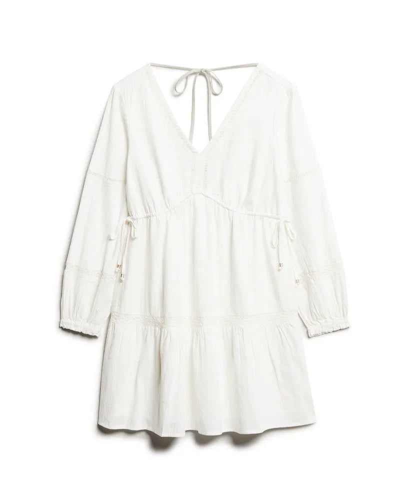Ibiza Long Sleeve Tiered Mini Dress