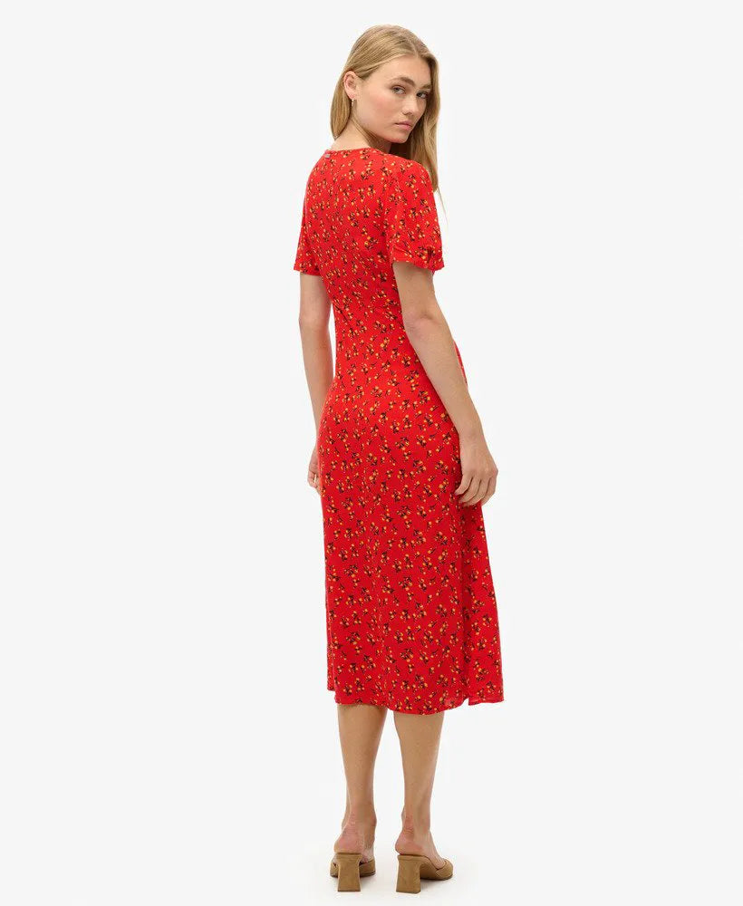 Rosy Ditsy Red