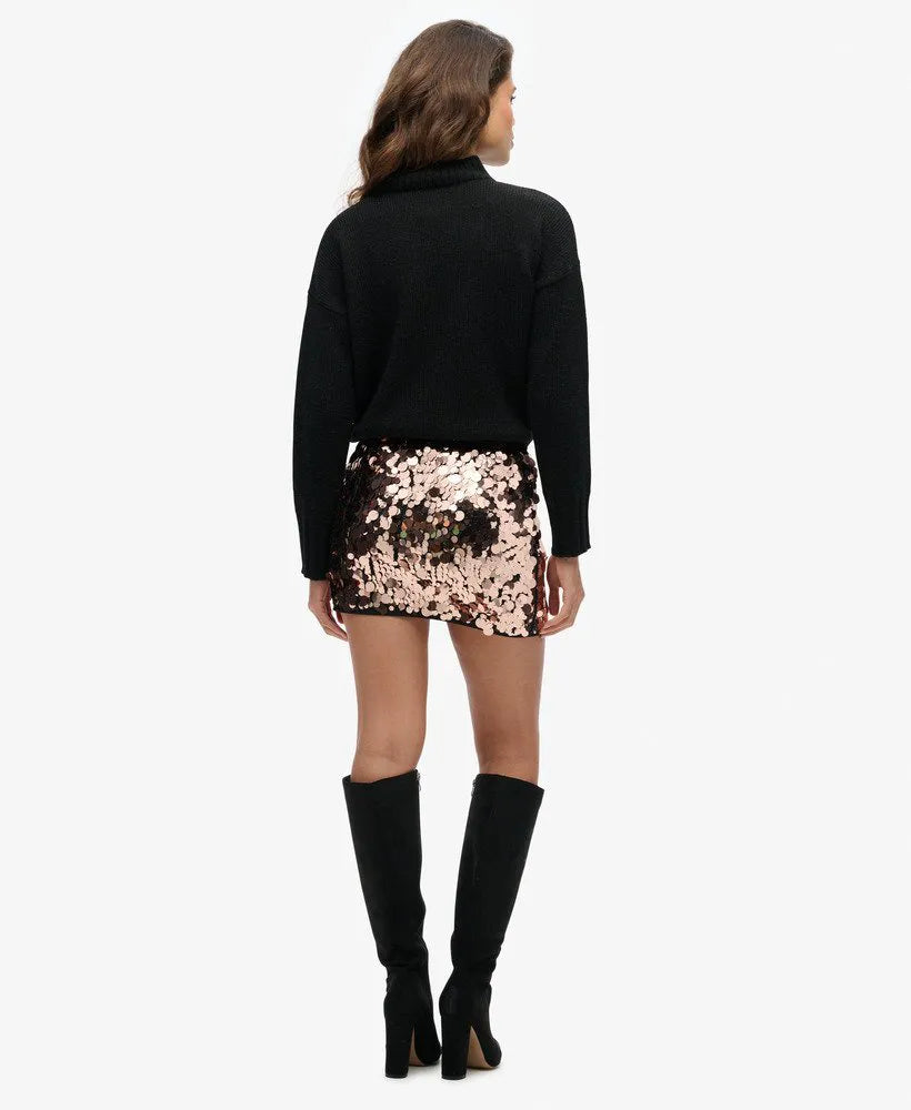 Sequin Disc Mini Skirt