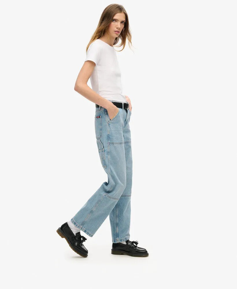 Mid Rise Denim Carpenter Jeans