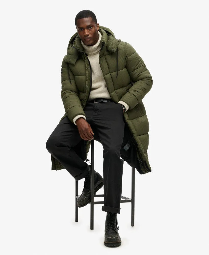 Dark Moss Green Grid