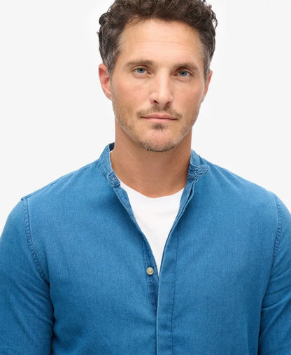 The Merchant Store - Henley Indigo Shirt