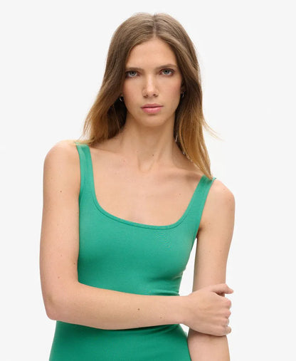 Square Neck Jersey Midi Dress