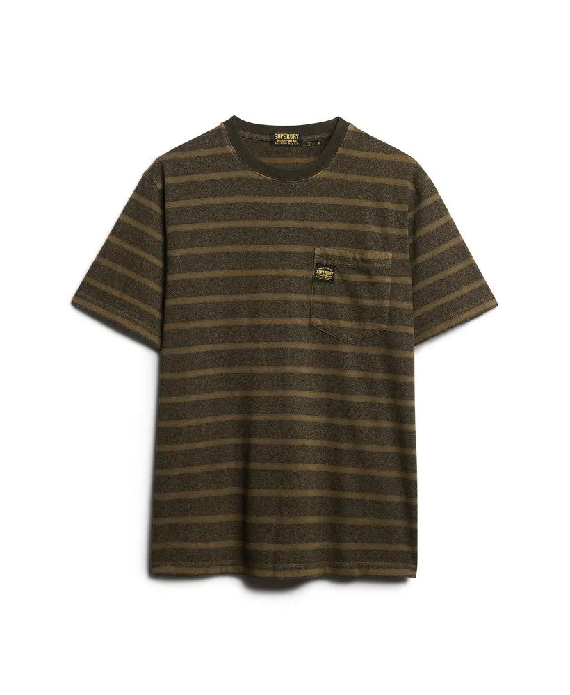 Washed Beach Dark Green Stripe