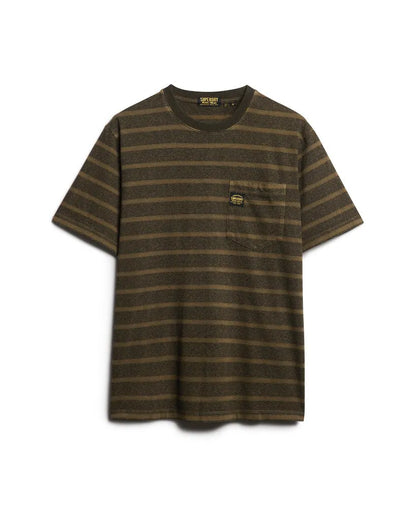 Washed Beach Dark Green Stripe