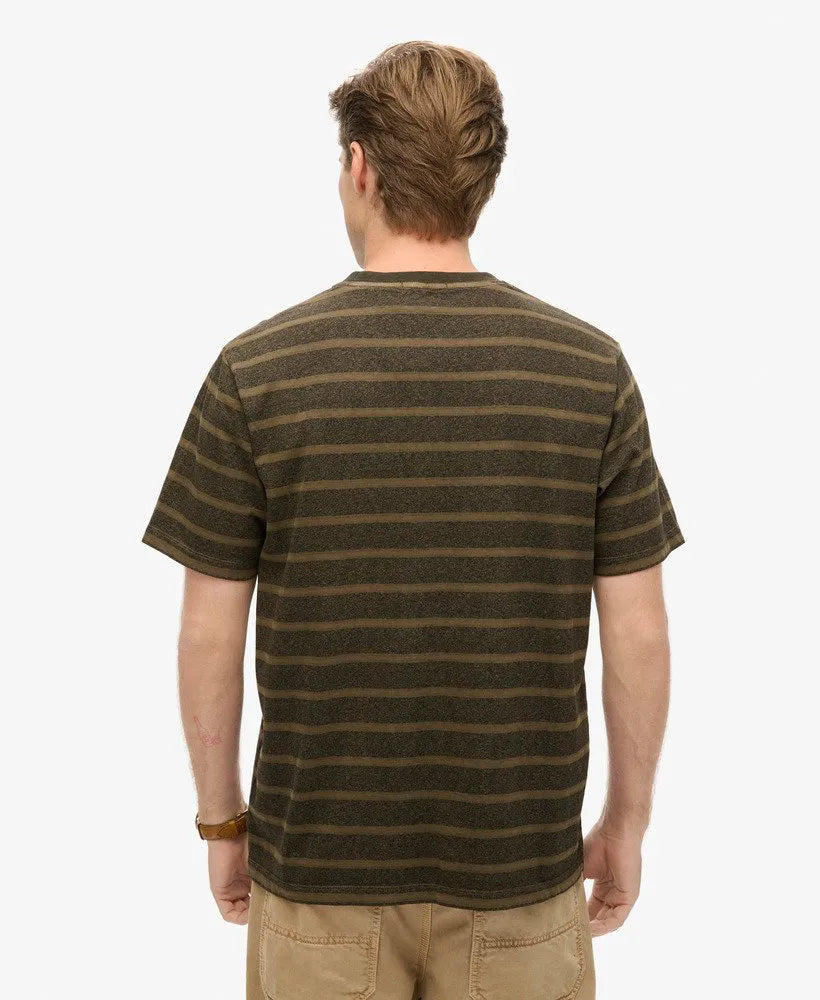 Washed Beach Dark Green Stripe