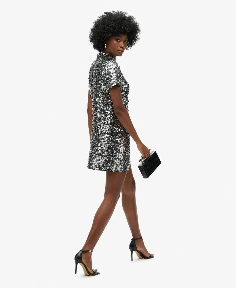 Sequin T-Shirt Mini Dress