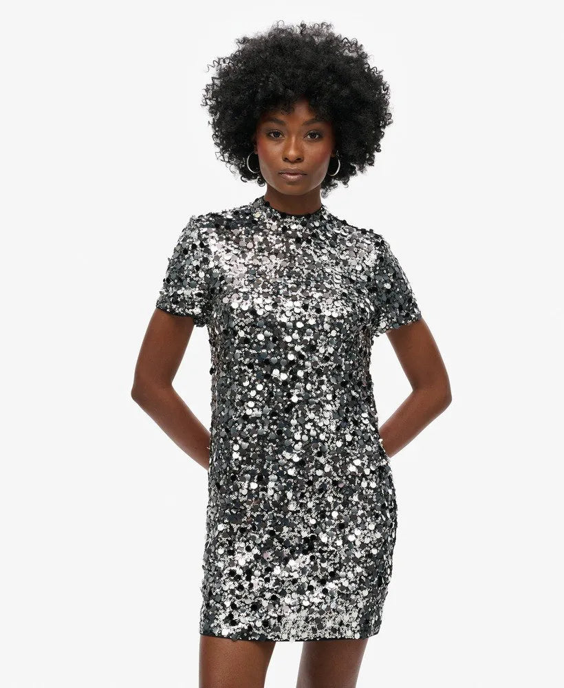 Sequin T-Shirt Mini Dress