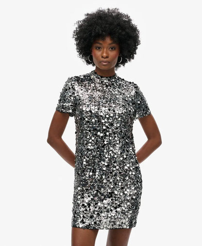 Sequin T-Shirt Mini Dress