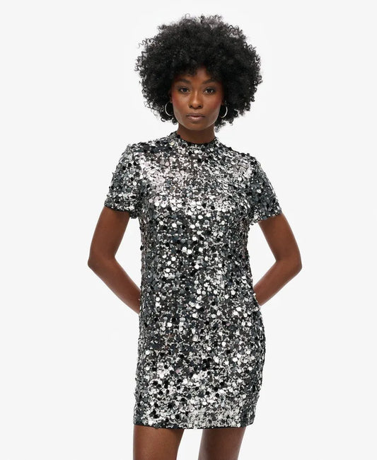 Sequin T-Shirt Mini Dress
