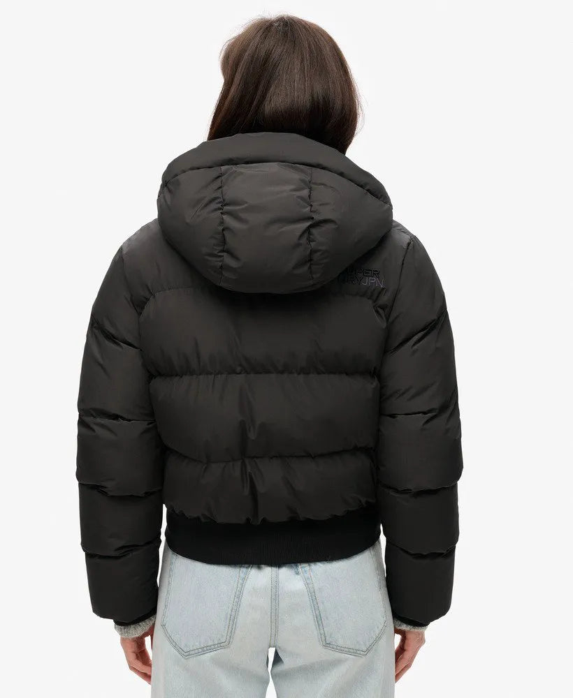 Hooded Sports Puffer Bomber Jacket