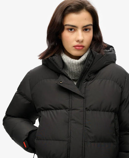 Hooded Sports Puffer Bomber Jacket