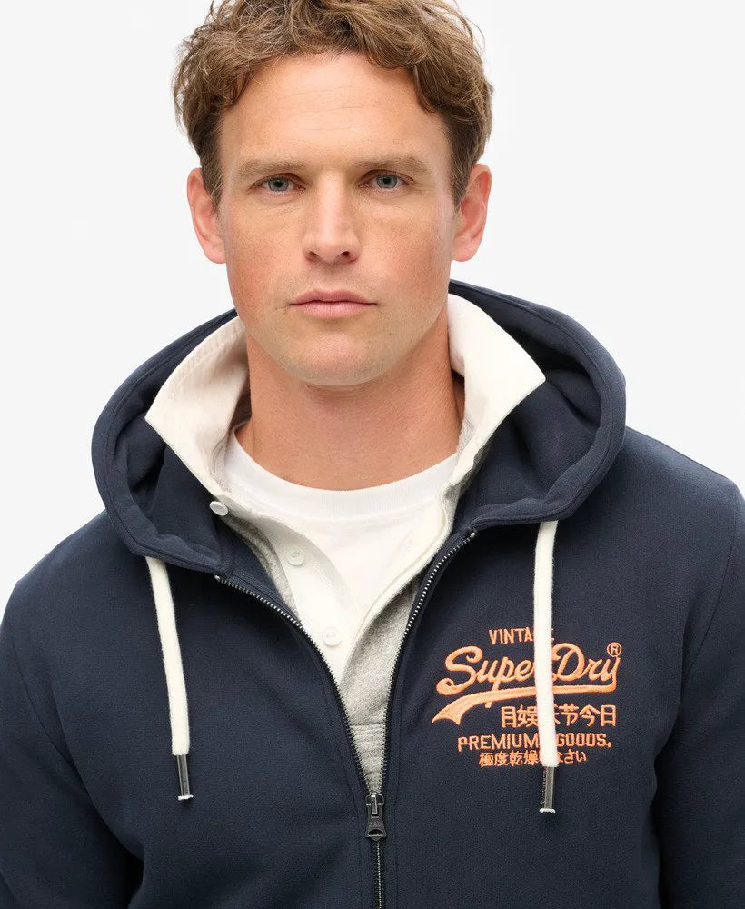 Neon Vintage Logo Zip Hoodie
