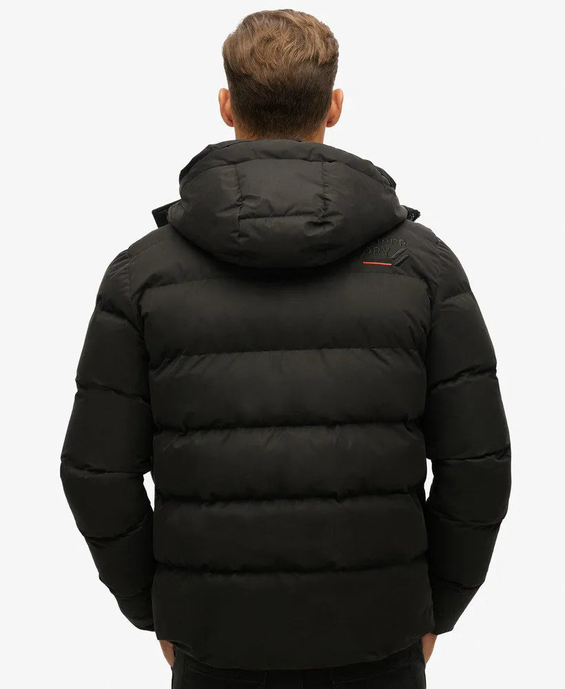 Hooded Microfibre Sports Puffer Jacket