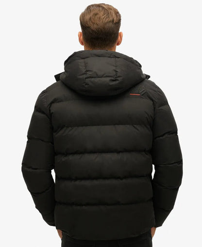 Hooded Microfibre Sports Puffer Jacket