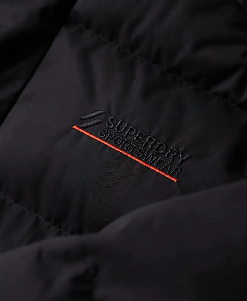 Hooded Microfibre Sports Puffer Jacket
