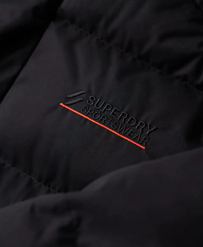 Hooded Microfibre Sports Puffer Jacket