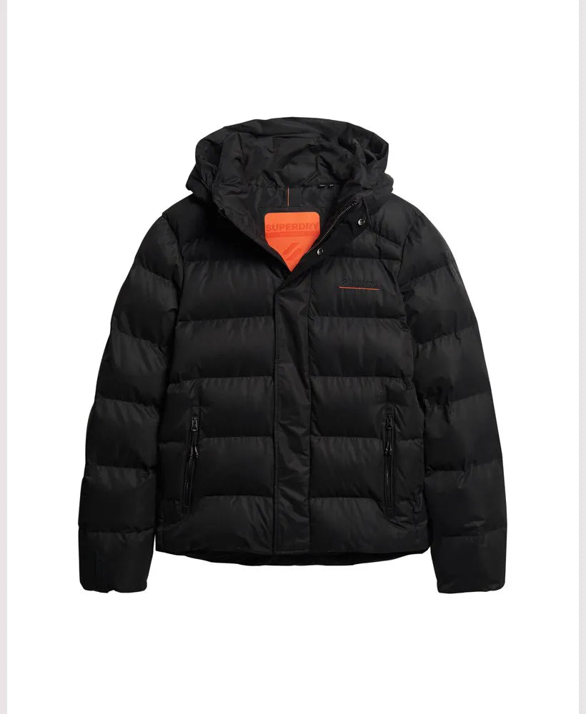 Hooded Microfibre Sports Puffer Jacket