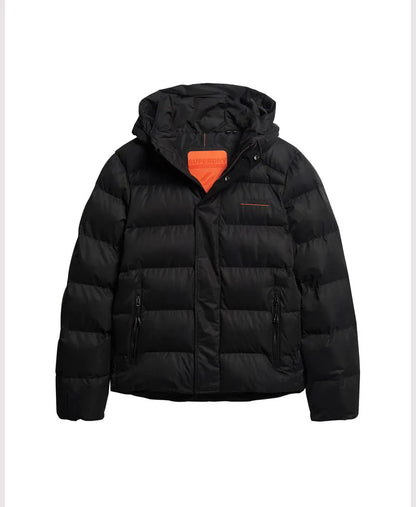 Hooded Microfibre Sports Puffer Jacket